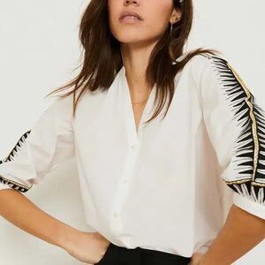 ba&sh divine embroidery shirt